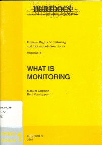 Human rights monitoring and documentation series : what is monitoring