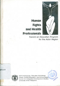 Image of Human rights and health professionals : toward an education program for the Asian Region