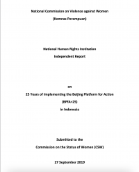 National Human Rights Institution Independent Report 25 Years of implementing the Beijing Platform for Action (BPFA+25) in Indonesia