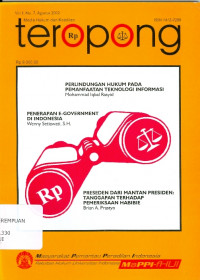 Image of Teropong : perlindungan hukum pada pemanfaatan teknologi informasi