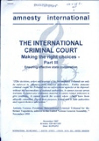 Image of The international criminal court making the right choice