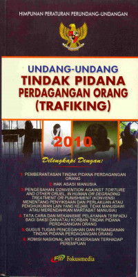 Undang-Undang Tindak Pidana Perdagangan Orang ( Trafiking )