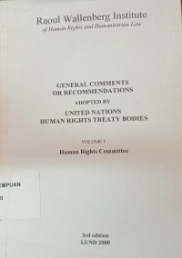 Image of General Comments or Recommendations Adopted by United Nations Human Rights Treaty Bodies