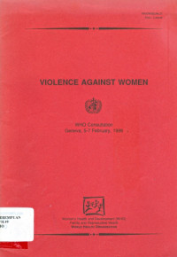 Image of Violence against women: WHO consultation Geneva, 5-7 february, 1996