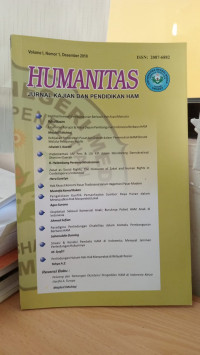 Humanitas: Jurnal Kajian dan Pendidikan HAM Vol. 1 No. 1, Desember 2010