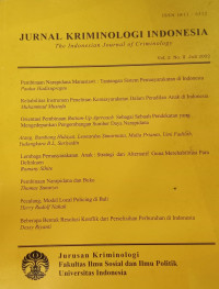 Jurnal Kriminologi Indonesia: The Indonesian Journal of Criminology: Vol. 2 No. II Juli 2002