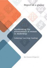 Image of Accelerating The Advancement of Women In Leadership: Listening, Learning, Leading: Male Champions of Change 2013