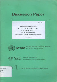 Image of Assessing poverty alleviation strategies for their impact on poor women : a study with special reference to India