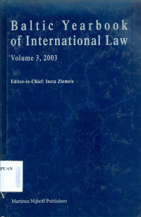 Image of Baltic Yearbook of International Law Volume 3, 2003