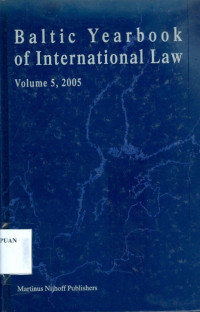 Baltic Yearbook of International Law Volume 5, 2005