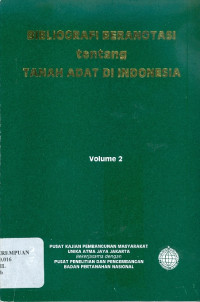 Image of Bibliografi beranotasi tentang tanah adat di Indonesia: volume 2