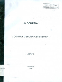 Indonesia country gender assessment