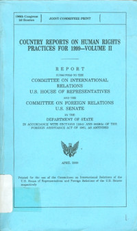 Country reports on human rights practices for 1999 volume II