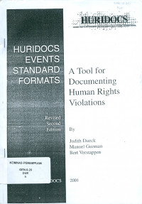 Image of Huridocs events standard format: a tool for documenting human rights violations