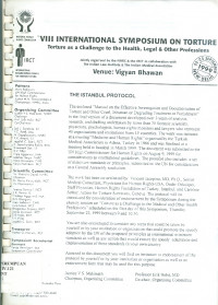 Image of The Istanbul protocol: viii international symposium on torture 22-25 september 1999 New Delhi
