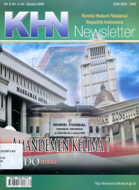 KHN newsletter vol.8, no. 4, Juli - Agustus 2008 : amandemen kelima?