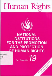 Image of National Institutions for The Promotions and Protection of Human Rights Fact Sheet No. 19