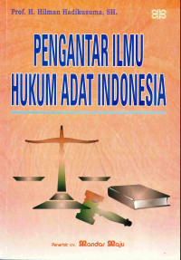 Image of Pengantar Ilmu Hukum Adat Indonesia