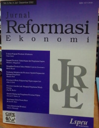 Jurnal Reformasi Ekonomi: Vol.3 No.2 Jul-Des 2002