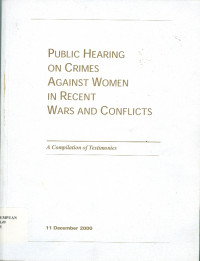 Image of Public hearing on crimes against women in recent wars and conflicts: a compilation of testimonies 11 december 2000