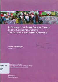Image of Re/forming the penal code in Turkey from a gender perspective: the case of a successful campaign
