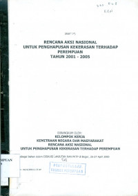 Image of Rencana aksi nasional untuk penghapusan kekerasan terhadap perempuan tahun 2001-2005