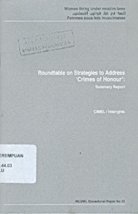 Roundtable on strategies to address 'crimes to honour': summary report