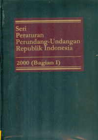 Image of Seri peraturan perundang-undangan republik indonesia