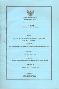 Image of Putusan nomor 10-17-23/PUU-VII/2009
