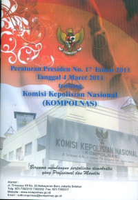 Image of Peraturan presiden no.17 tahun 2011 tanggal 14 maret 2011 tentang komisi kepolisian nasional (KOMPOLNAS)