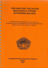 Image of Hak-hak adat kealutan masyarakat pesisir di provinsi maluku