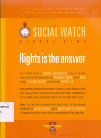 Social watch report 2008 right is the answer