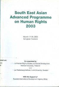 Image of South East Asian advanced programme on human rights 2003