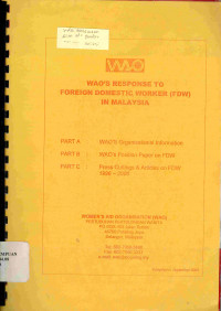 Image of WAO'S RESPONSE TO FOREIGN DOMESTIC WORKER (FDW) IN MALAYSIA